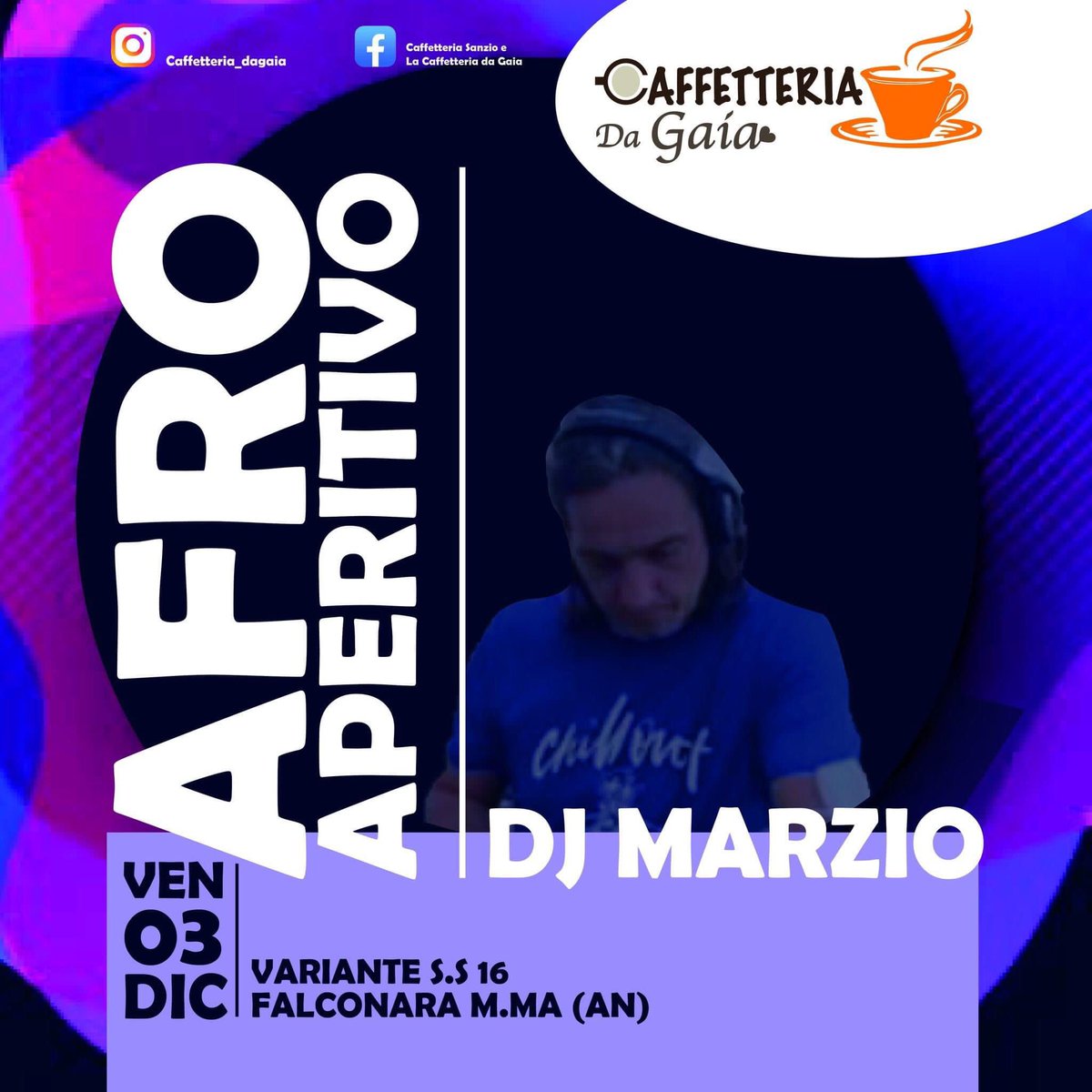 djmarzio's tweet photo. Venerdì 03.12.2021 #aperitvo #worldmusic #djset #djmarzio #CaffetteriaDaGaia #Falconara #Ancona https://t.co/sgpxq6HP2c
