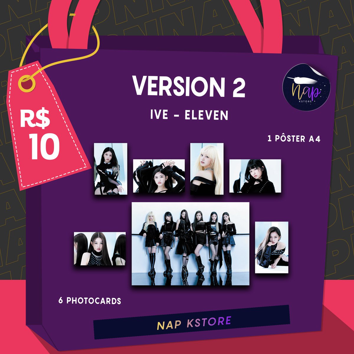 NapKStore's tweet photo. [FANKIT IVE]

🛍️ VERSÕES: R$9,00 ~ R$10,00
🎁 COMBO: R$19,00
💰 PAGAMENTO: boleto, deposito/transferência e cartão
🚚 FRETE FIXO: R$10,00

📅 PRODUÇÃO E ENVIO: 20 dias úteis

📩 FAÇA O SEU PEDIDO NA DM https://t.co/aLPTNR5JjH