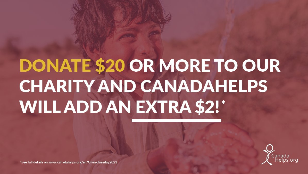 CanILConnect's tweet image. Give back on #GivingTuesday through CanIL. Get a $2 boost when you donate $20 or more. canadahelps.org/en/charities/c…