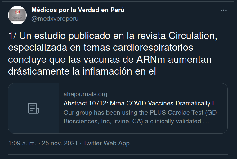 Grompf3's tweet photo. ¿ Habéis visto esto ?
¡ Coño ! ¡ Qué miedo !
Las vacunas de Pfizer y Moderna aumentan de modo "dramático" el riesgo de ataque de corazón.

Esto parece de lo más serio.
Miremos...

1/23 https://t.co/BvwP5vAQqQ