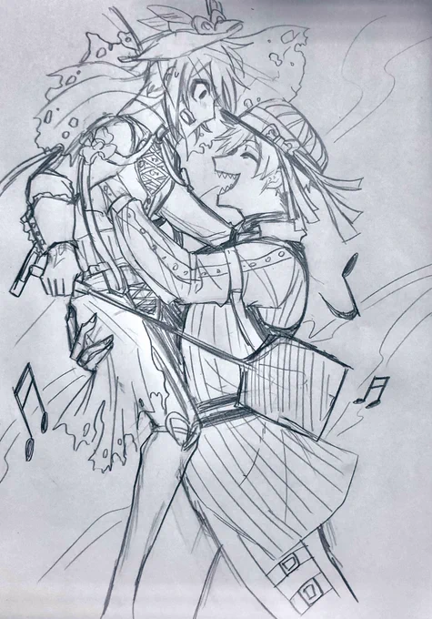 ⚠️🎃5章ネタ
フロリドが社交ダンスやってたから落書き…幸せになってね☺️ 