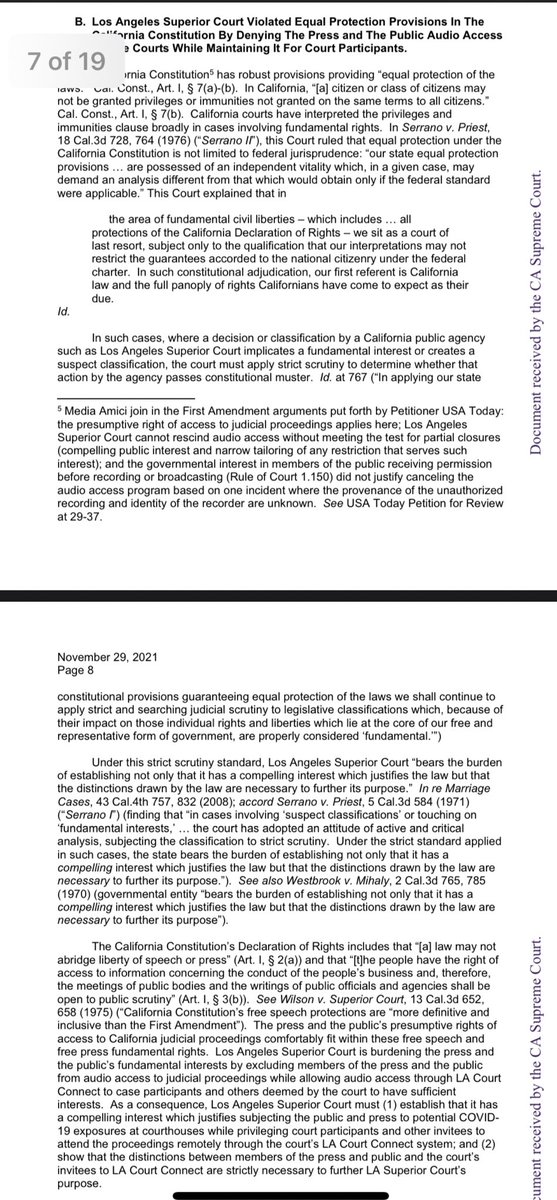 BritneyTheStan's tweet photo. A coalition of news agencies including the New York Times, Los Angeles Times and the Associated Press argue that the Los Angeles Superior Court violated the Constitution and our right to equal protection when they shut down remote access to proceedings after Britney’s testimony. https://t.co/XH11m4fy9a