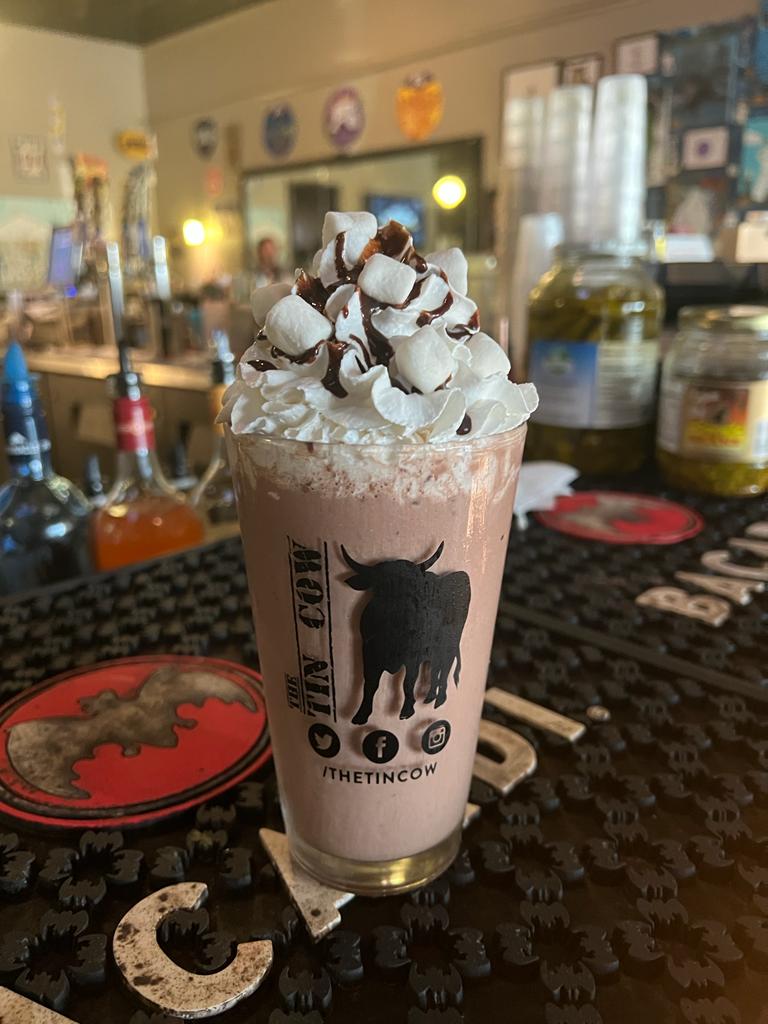 Have you tried our absolutely delicious Frozen Hot Chocolate Spiked Milkshake yet?

It's made with love, holiday cheer, whipped vodka, Hershey’s cocoa, and topped with a chocolate drizzle and mini marshmallows.

Tis the season to treat yourself!