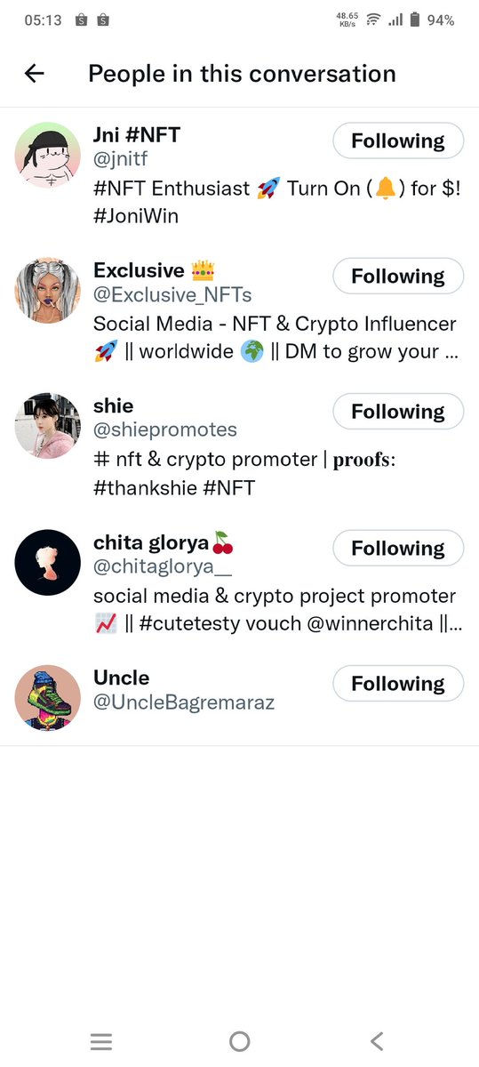 moonlily77's tweet photo. @chitaglorya__ @Exclusive_NFTs @shiepromotes @UncleBagremaraz @jnitf Done,wish me luck 😀🥰 https://t.co/kpgxPbnXZG