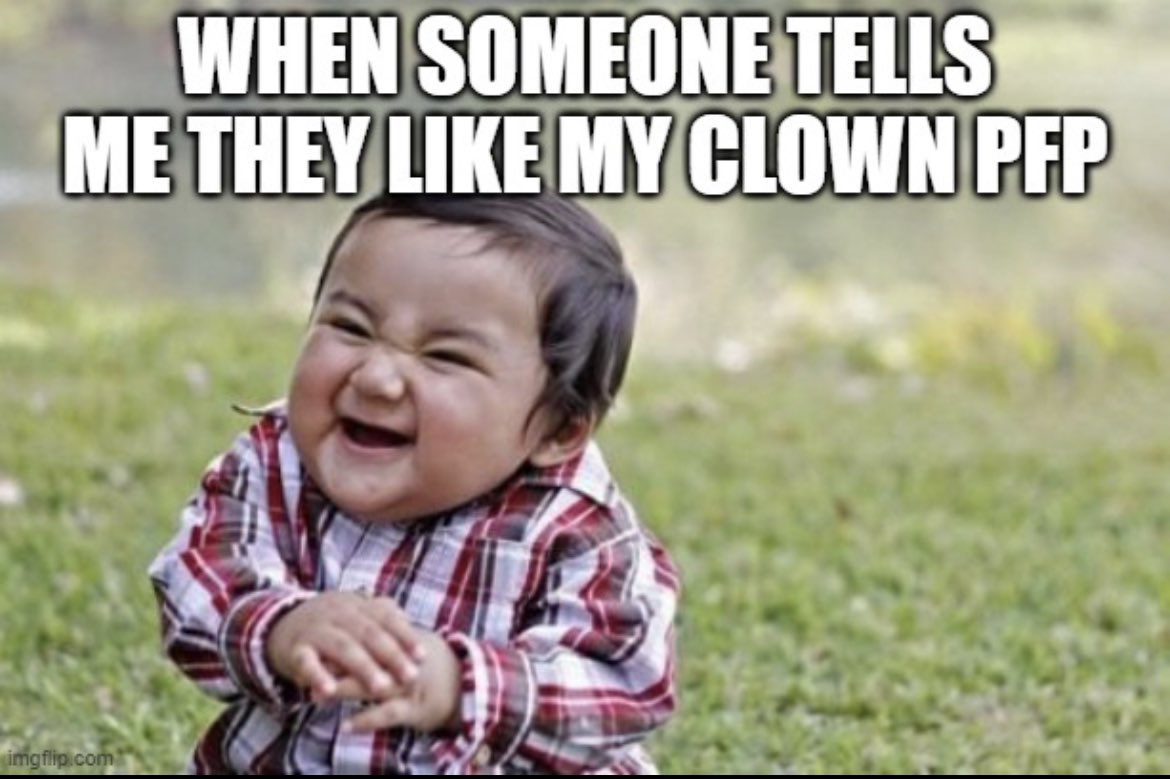 ClownzGang's tweet photo. Another great meme from our ClownzGang members. There is just around 500 left. Do not miss it out 🤡 https://t.co/eQ4NgvPm5L