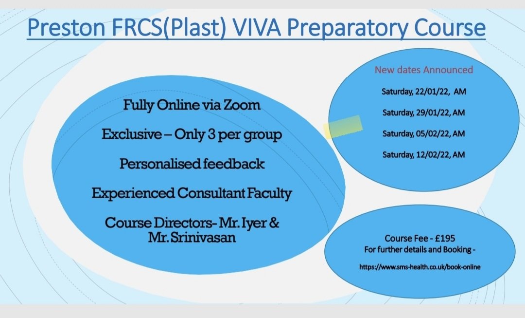 SMShealthuk's tweet photo. Congratulations for those who have cleared the Theory part of FRCS (Plast)...
We have opened new sessions for those wishing to prepare for the Viva. All are on Saturdays...and each group with limited numbers...
@PLASTAUK @plasticstrainee @PlasticSurgUK https://t.co/5veC2Je1LA