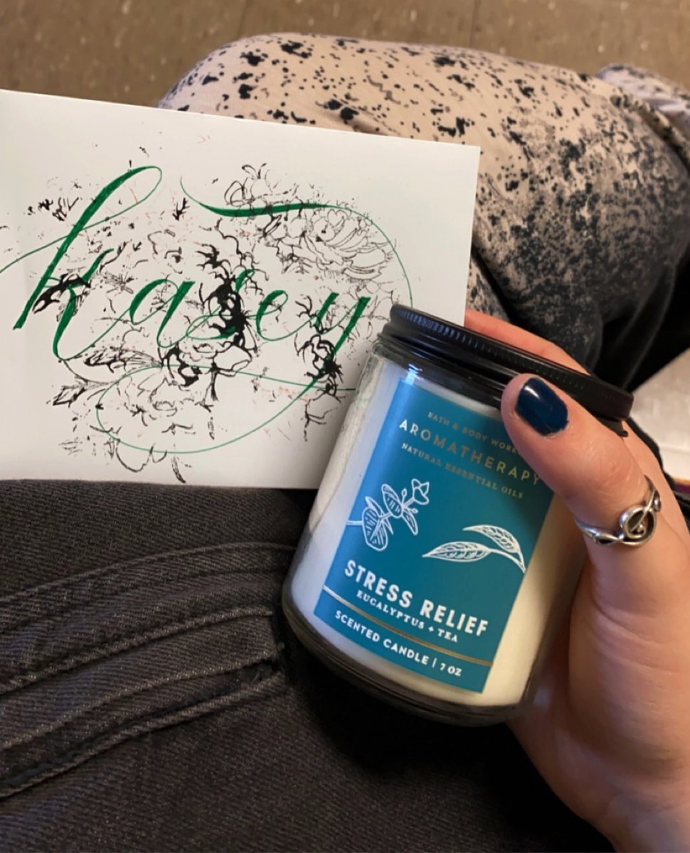 Today I was gifted this beautiful card and candle from one of my students and it reminded me that despite how difficult things are right now, having the opportunity to teach and learn from my students is invaluable (also peep the stress free- how did they know!!)