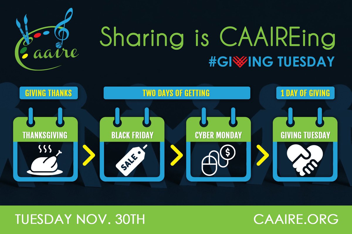 Giving is not just about making a donation. It’s about making a difference. #SupportCAAIRE as we CAAIRE for our Youth! #GivingTuesday
—————————
CAAIRE is always looking for volunteers &amp; project chairs. Visit our website &amp; Contact Us for more details: CAAIRE.org