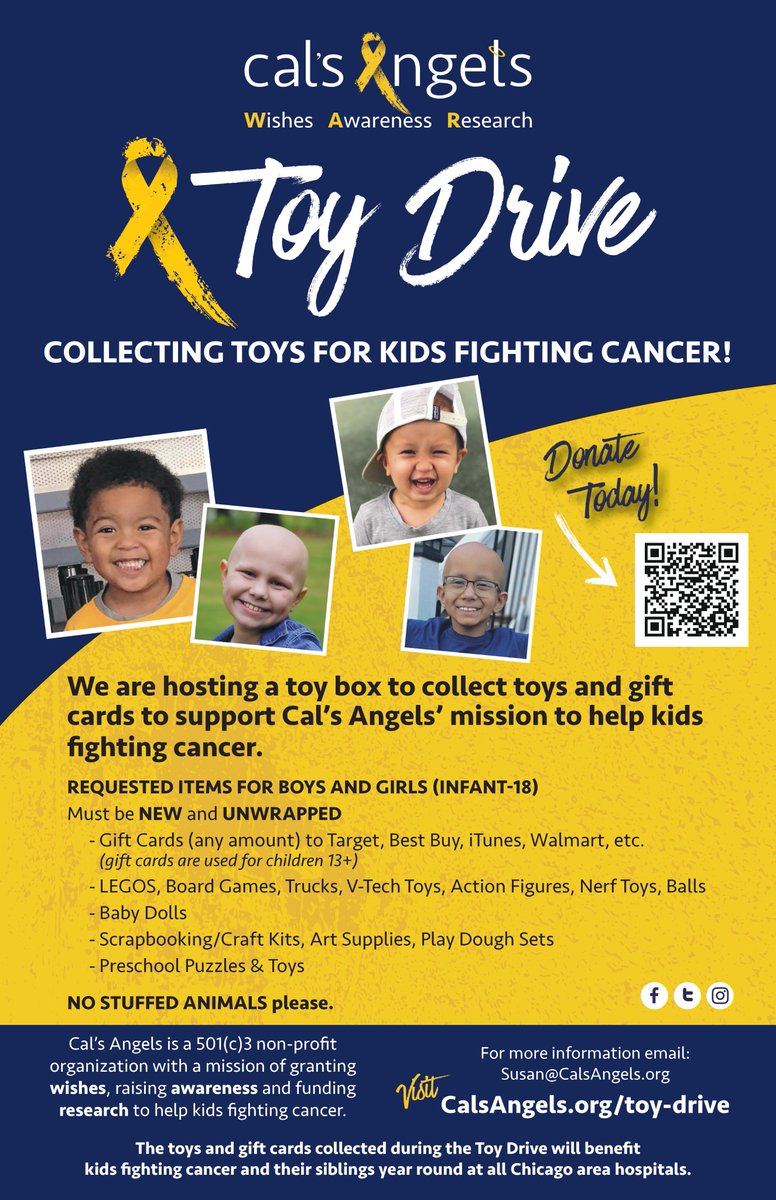 InsureWiedemann's tweet photo. Joseph M. Wiedemann &amp; Sons Inc. is hosting a toy drive!  One month left to donate!
#charity #calsangels #toydrive #toys #insurance #WiedemannInsurance #wiedemann #jmwsons https://t.co/LkF96mYdlt