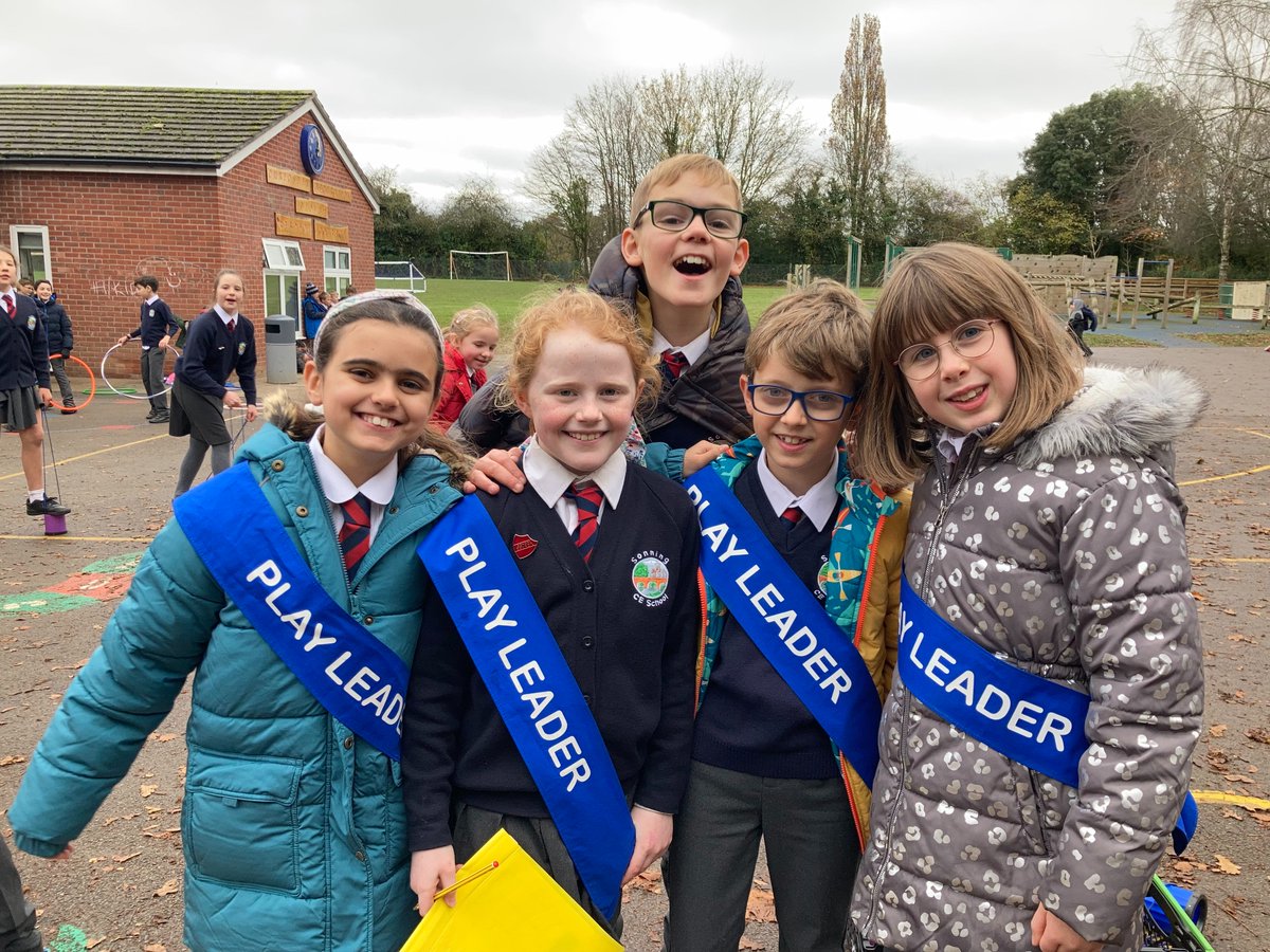 sonningprimary's tweet photo. Our proud play leaders, have been working closely with the lunch staff to implement the new playground activity zones as requested. #PupilVoice #LunchtimeFuntime #SchoolValues https://t.co/3zqIgmGOcc