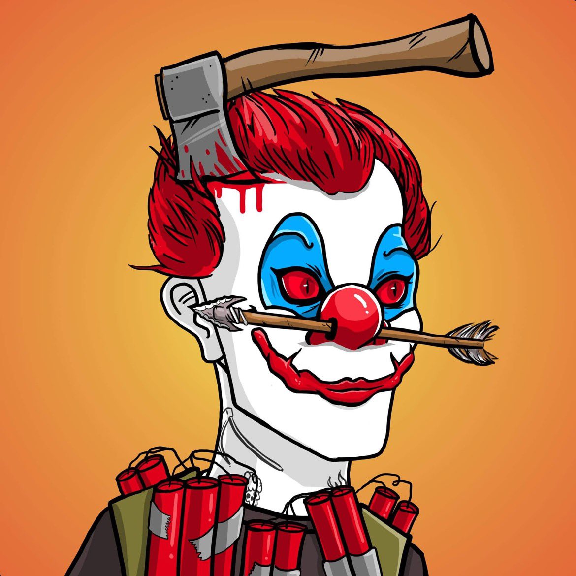 ClownzGang's tweet photo. @MrNFT10 Jist aeound 500 left 🤡 https://t.co/5g9ZFFWMyc