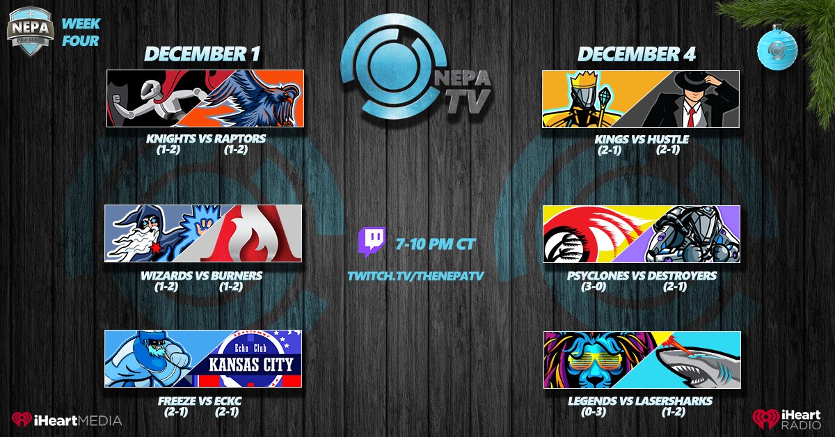 NYKingsvr's tweet photo. Week 4 starts tomorrow. Watch all these great matches on NEPAtv 

https://t.co/lSgqv6mIEA

#NEPAvr #NEPAtv #echovr #ProSeries https://t.co/MNzyYxRS0o