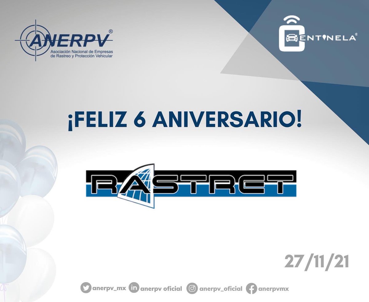 anerpv_mx's tweet photo. En Noviembre conmemoramos el aniversario de @SIS_Tech @rastret y @Encontrack_ Felicidades por tantos años de compromiso con la seguridad.

#yosoysocioanerpv #sis #rastret #encontrack #lasempresasfuertesdelrastreo #rastreosatelital #empresamexicana #tecnologia https://t.co/BtYECndmFt