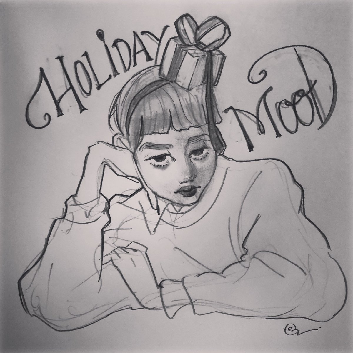 erinoe_x's tweet photo. [ HOLIDAY MOOD ] 

*Personal or professional use of artwork without the permission of the artist is prohibited. *イラスト無断使用厳禁* All rights preserved.

#erinoe #gift #mood #christmas #present #flat #santa #holiday #クリスマス #落書き #イラスト #絵描きさんと繋がりたい https://t.co/1peCEYYjeA