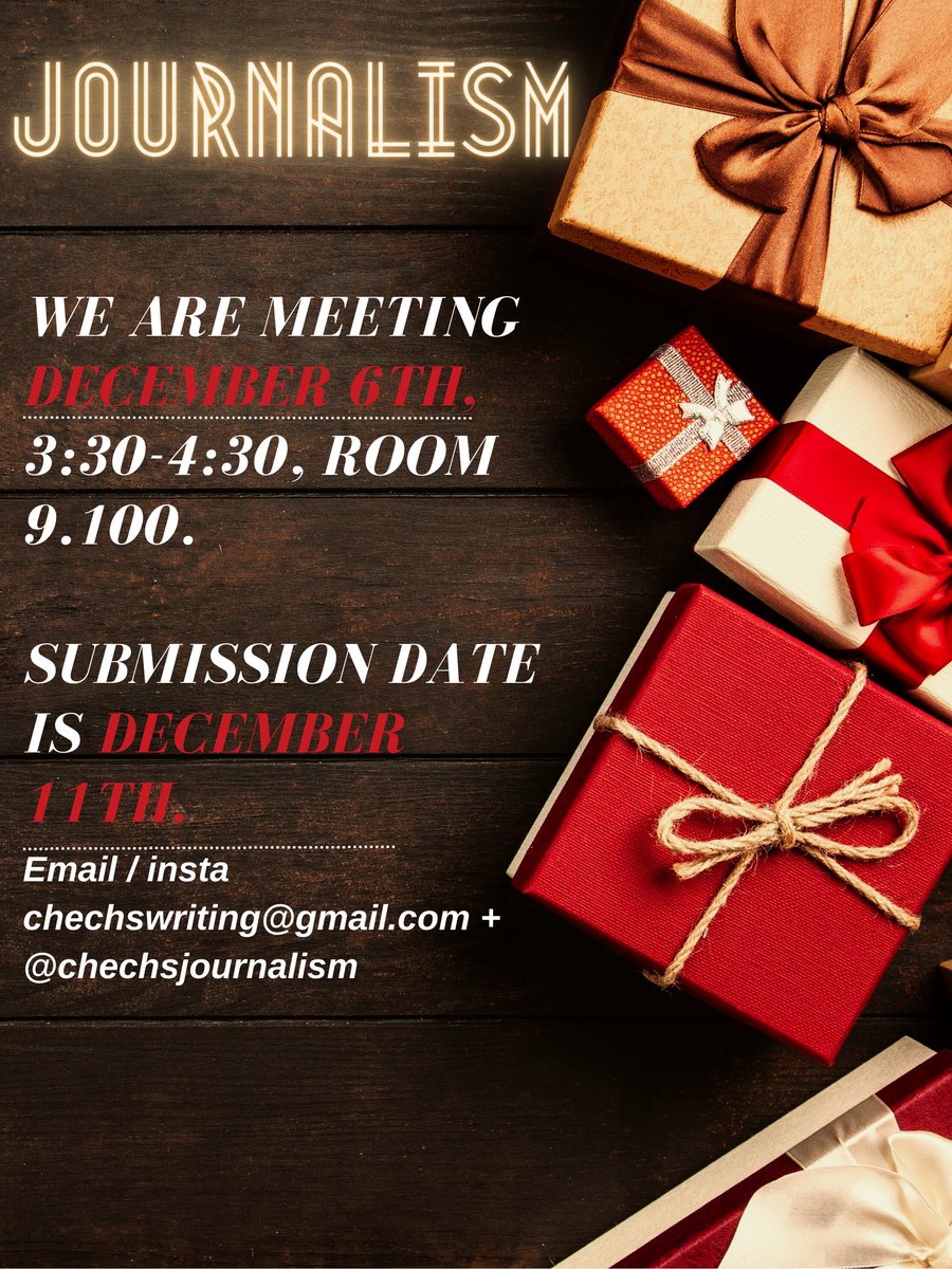 MarshallPonce's tweet photo. Journalism Club next Monday! https://t.co/ardlainfEe
