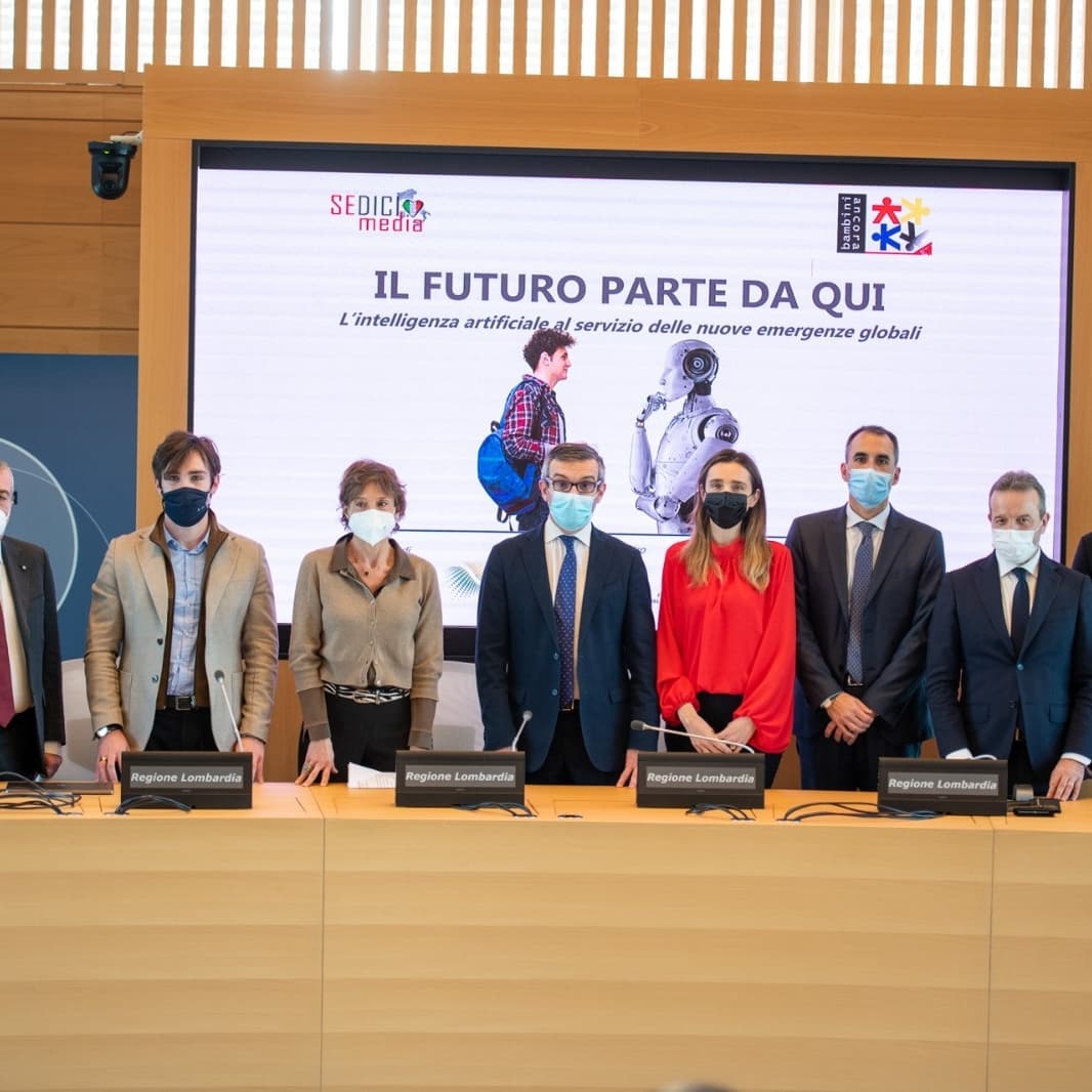 EtsFly's tweet photo. 🔵IL FUTURO PARTE DA QUI🔵 The launch press conference at the Palazzo Lombardia.  from 6 pm tomorrow, Wednesday 1 December 2021 until 22nd January 2022, the call "IL FUTURO PARTE DA QUI" will be open by visiting our website. https://t.co/9E6KkYRtgg