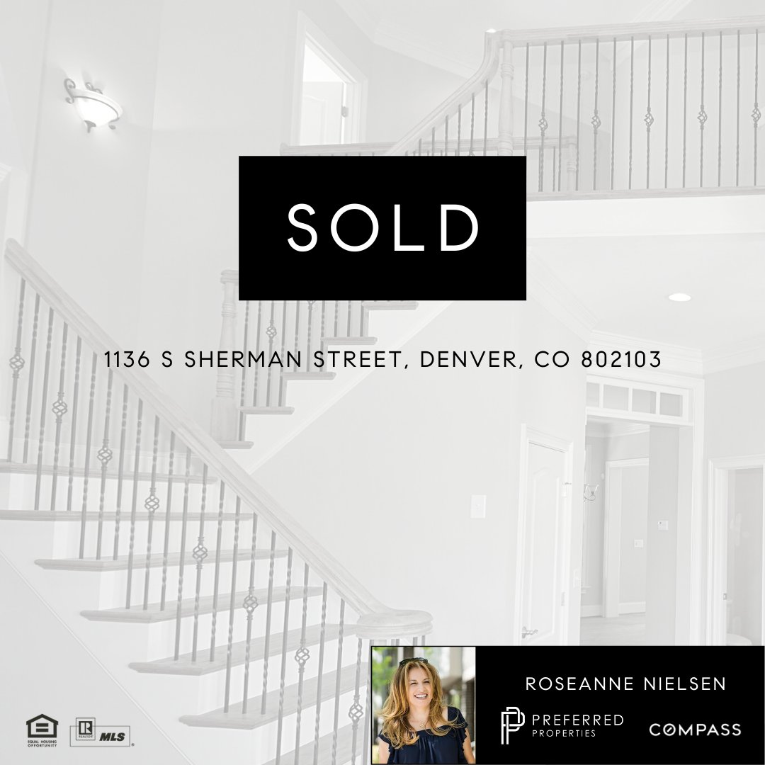 Sold: 1136 S Sherman Street, Denver, CO 80210 

#soldhome #plattpark #denver #realestate #colorado #roseannenielsen