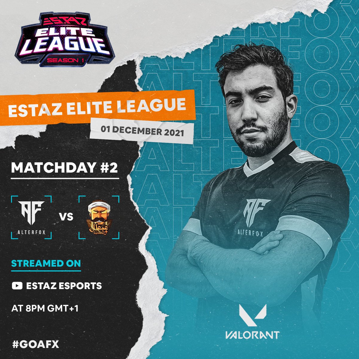 AlterfoxEsports's tweet photo. Today we will be playing against 3BL, Come support us !
#GOAFX #ESTAZ #ESTAZesports #MadeForGlory #Stateofesports #MENAesports #إستاز #إستاز_إسبورتس https://t.co/wsIzgIRbhZ