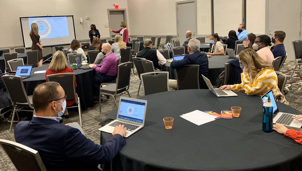 Thank you to all those who were engaged in our "Embracing the Importance of Diversity in our Schools" session this afternoon. Even as the last session of the day, this room brought the energy w/ small-group discussion and high-quality collaboration! #NCAIM2021 #nced #LNCPride