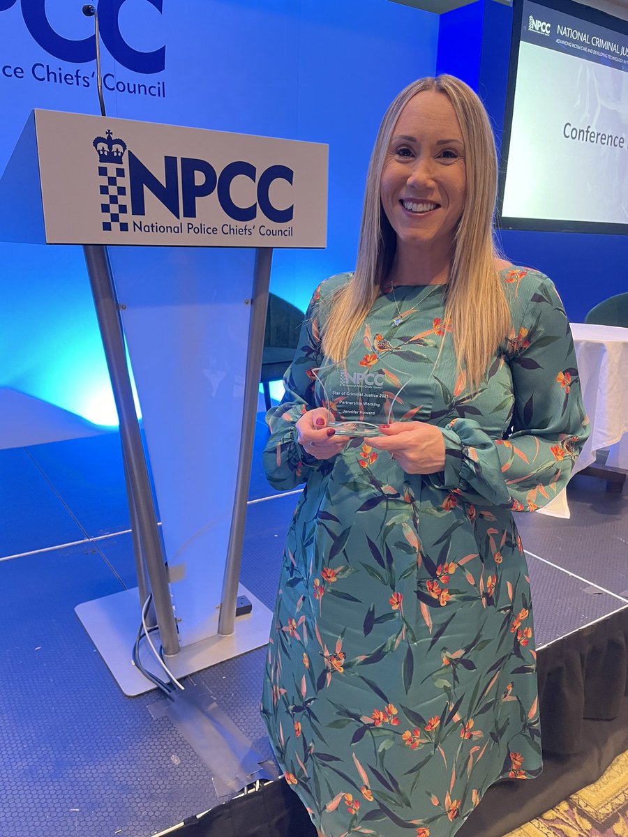 A very proud day in my career today 😊Winning a Criminal Justice Stars award for Partnership working. A lovely send off into my maternity leave which starts very soon! Thank you <a href="/PoliceChiefs/">National Police Chiefs' Council (NPCC)</a> <a href="/dorsetpolice/">Dorset Police</a>