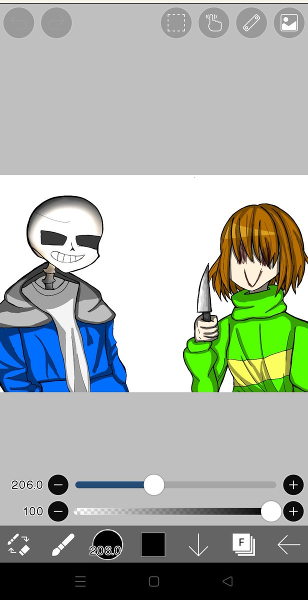 frisk and chara (undertale) drawn by saki_(a01_31)