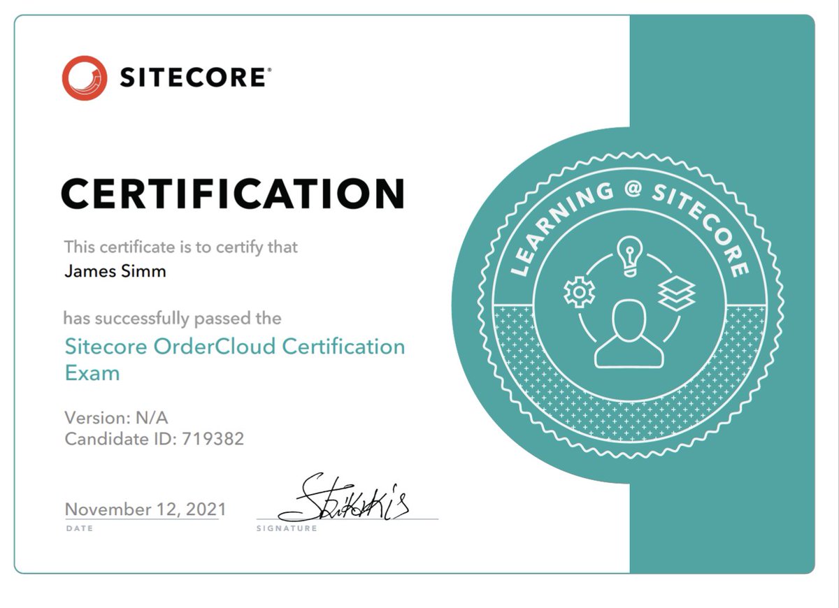 Passed the #Sitecore #OrderCloud certification a couple of weeks ago. Apparently only the 2nd person in the UK to do so... Who beat me to it?!