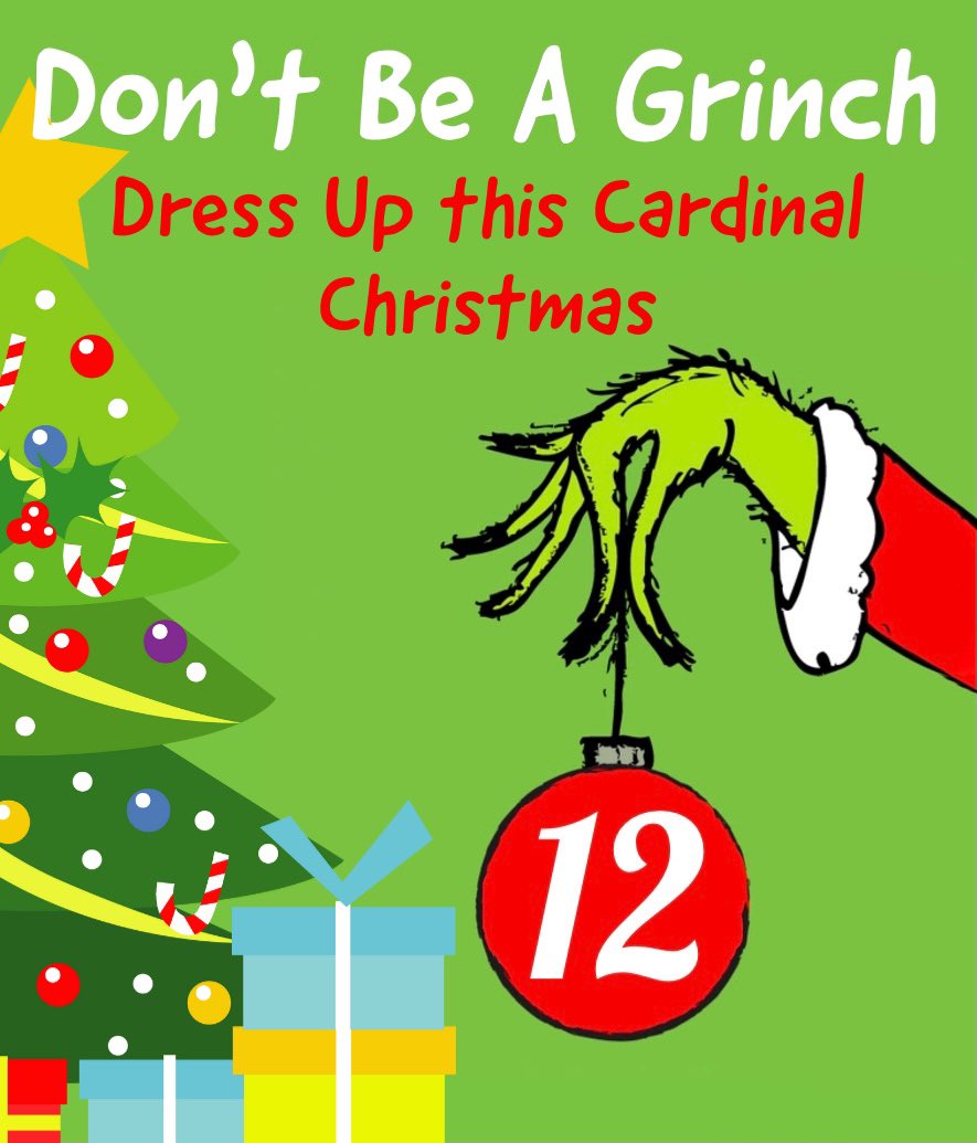 HarlingenStuCo's tweet photo. 12 Days of Christmas count down will commence Tue 11/30. Show your holiday spirit and participate this Cardinal Christmas🎄 https://t.co/v7DaA4UBDi