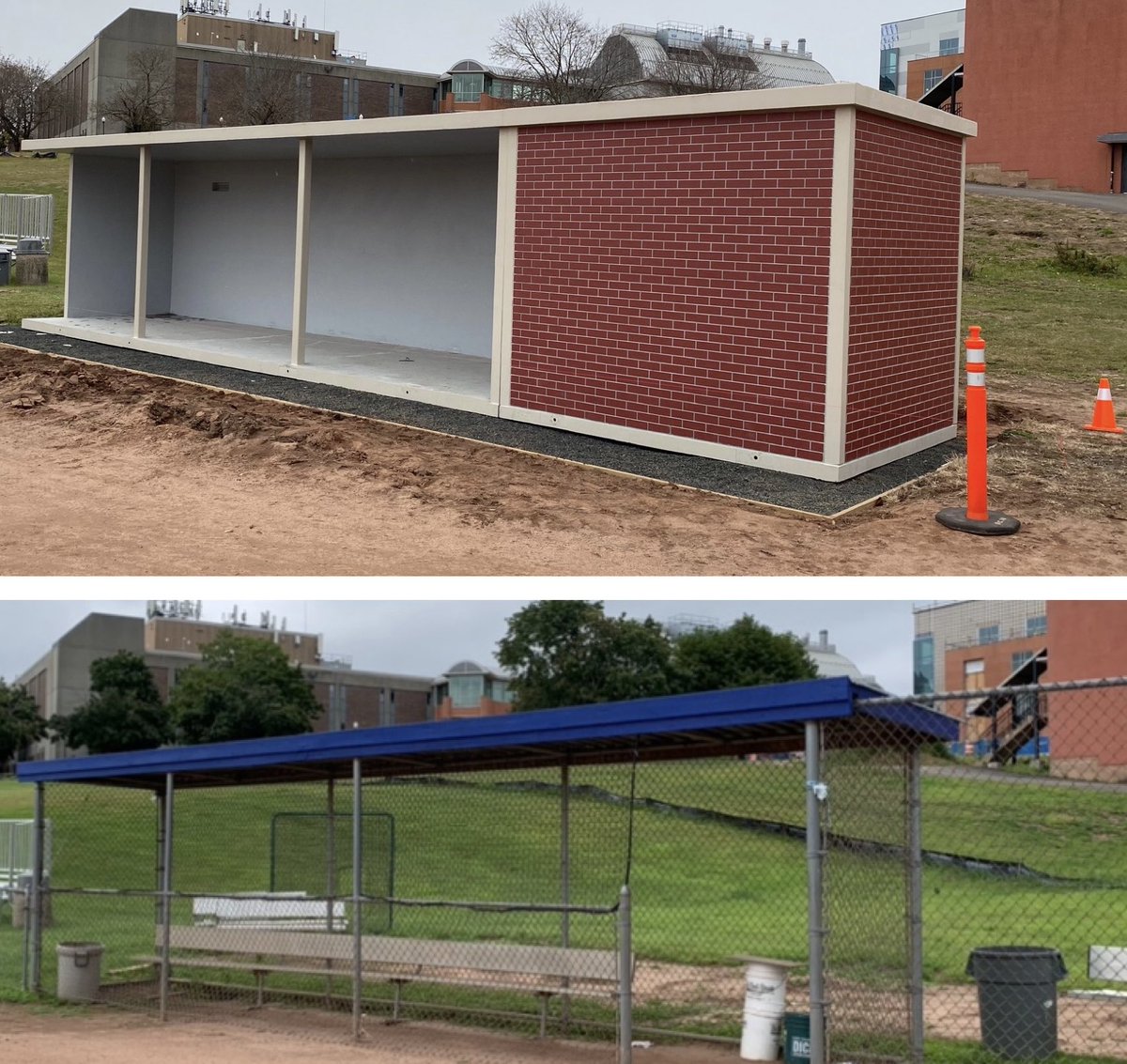 Exciting progress happened today ⁦<a href="/SCSU_Owls/">SCSU Athletics</a>⁩ ⁦<a href="/SCSU/">Southern Connecticut State University 🦉</a>⁩ 👀 Our team has done a great job making new dugouts a reality for our ⁦<a href="/SCSU_SOFT/">SCSU Softball</a>⁩ #TheOwlWay #Progress #ProudOwls
