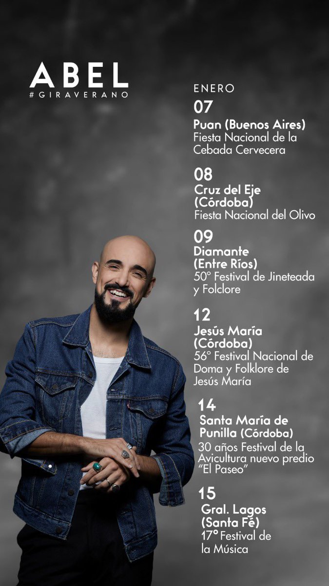 AbelPintos's tweet photo. Fechas confirmadas Diciembre - Enero - Febrero. 

Les voy a ir contando cuando se agreguen mas ciudades. 

L@s amo 🖤 https://t.co/de9d7FMM26