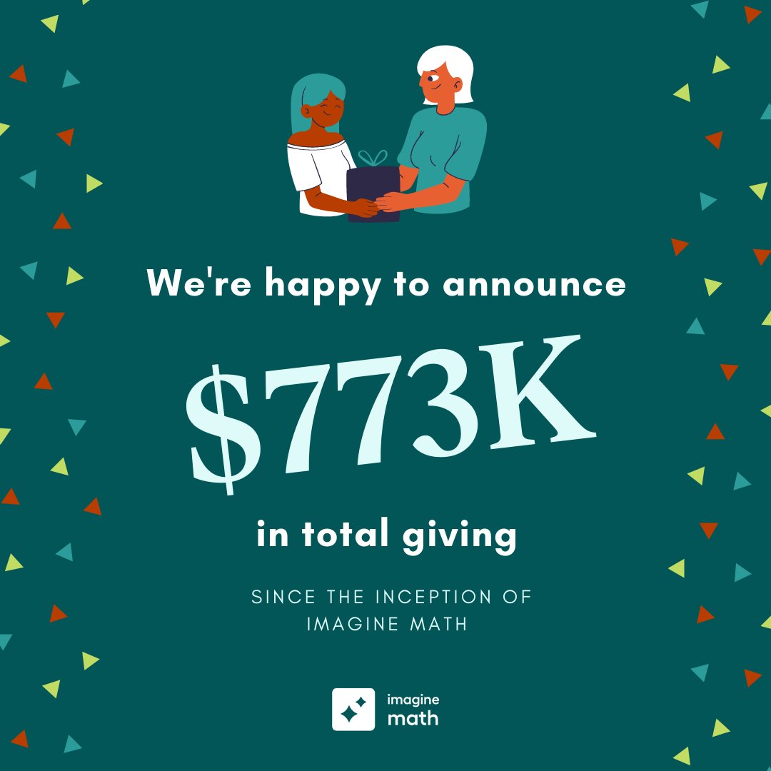 ImagineLearning's tweet photo. Today is #GivingTuesday, the biggest day of global giving of the year.
We're excited to celebrate our #ImagineMath students who have passed millions of math lessons resulting in $773,000 in charity donations!
Thanks to the students & educators who work to #DoMathPayItForward! https://t.co/PL3U5aWOAx