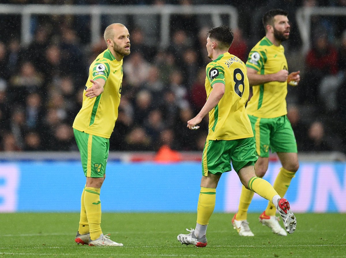 premierleague's tweet photo. 🔰 Survival form? 🔰

Norwich are unbeaten in 4️⃣ #PL games for the first time since February 2013

#NEWNOR https://t.co/eNN3P8lim8