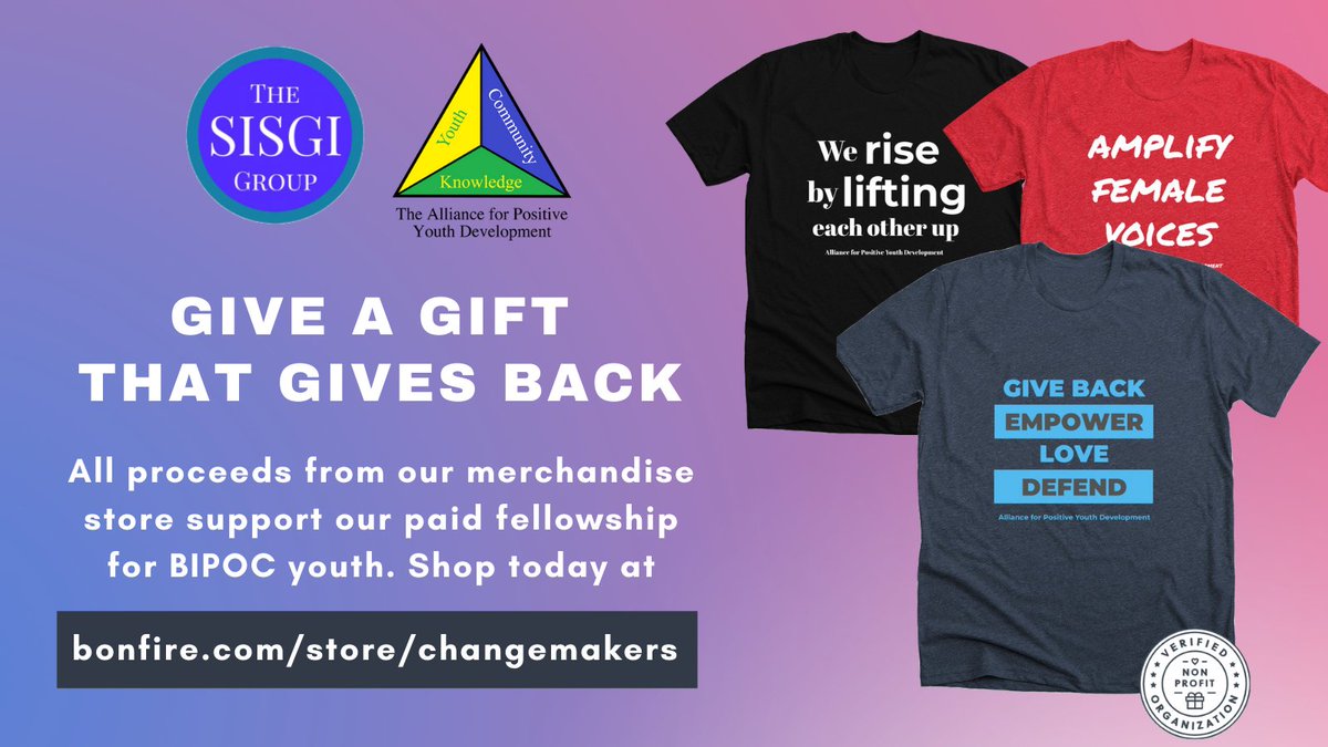 ideas4youth's tweet photo. This #GivingTuesday, give a gift that gives back. Every purchase from our store supports our paid fellowship for #BIPOCyouth. Help us empower #changemakers. Make a purchase at https://t.co/hTpad3Ckn0! ✨ 

All items were designed by our student interns. https://t.co/vh6icXW6jI