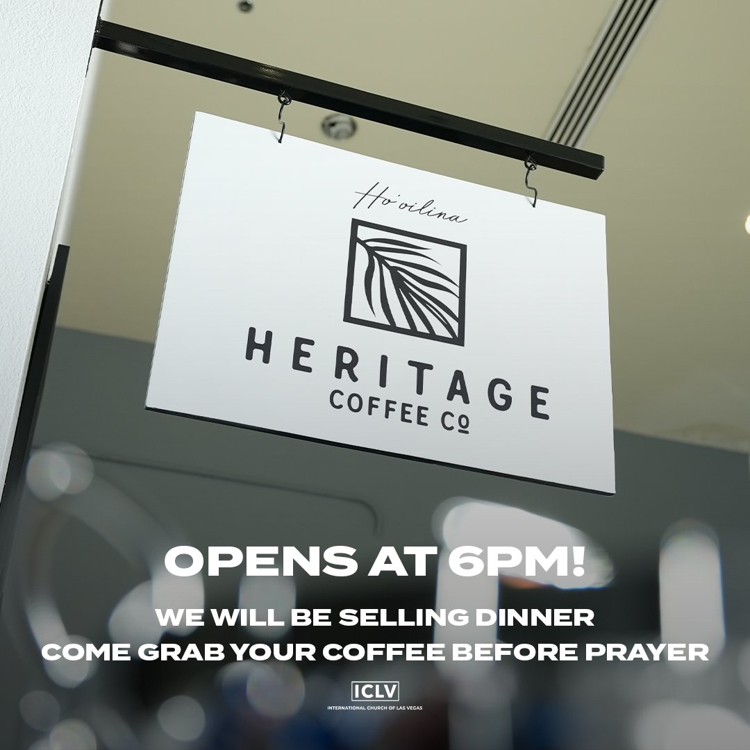 We are having our monthly Prayer and Worship night at 6:30pm inside the main sanctuary! Come early as Heritage Coffee will be opening at 6pm and will be selling dinner! Invite your family and friends for this amazing and powerful night!