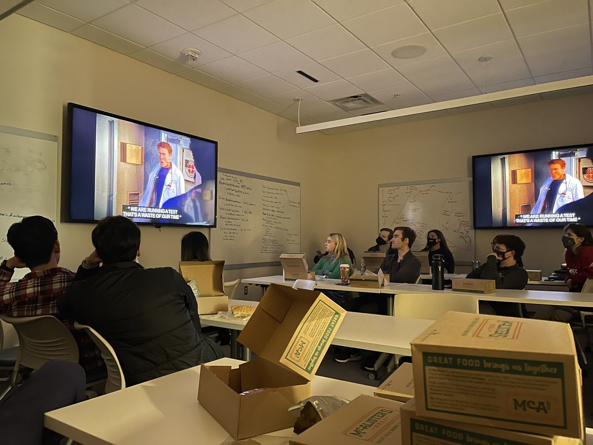 UMMC_SIGN's tweet photo. In celebration of #NeuroscienceIs rewarding day, we had a fun SIGN meeting where we talked through a case of music hallucinations and then watched a short clip of Scrubs after! @AANMember #FutureNeurologist https://t.co/bBsi7aSnNL
