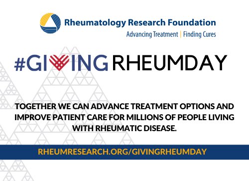 TKTarrant's tweet photo. Support #GivingRheumDay on #GivingTuesday @RheumResearch 

https://t.co/oFbvhmXCqs https://t.co/xMo0Htoqmc