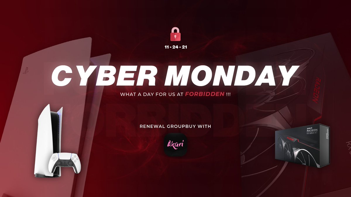 forbiddengroup's tweet photo. Forbidden Cyber Monday Feast! 👨‍🍳

Consoles and GPUs were secured by members. ✅

Thanks, @AkariAutomation for the groupbuy! ❤️

The most exclusive group in Canada. 🔒

Who needs a key? 🔑 https://t.co/4W8A57BbZs