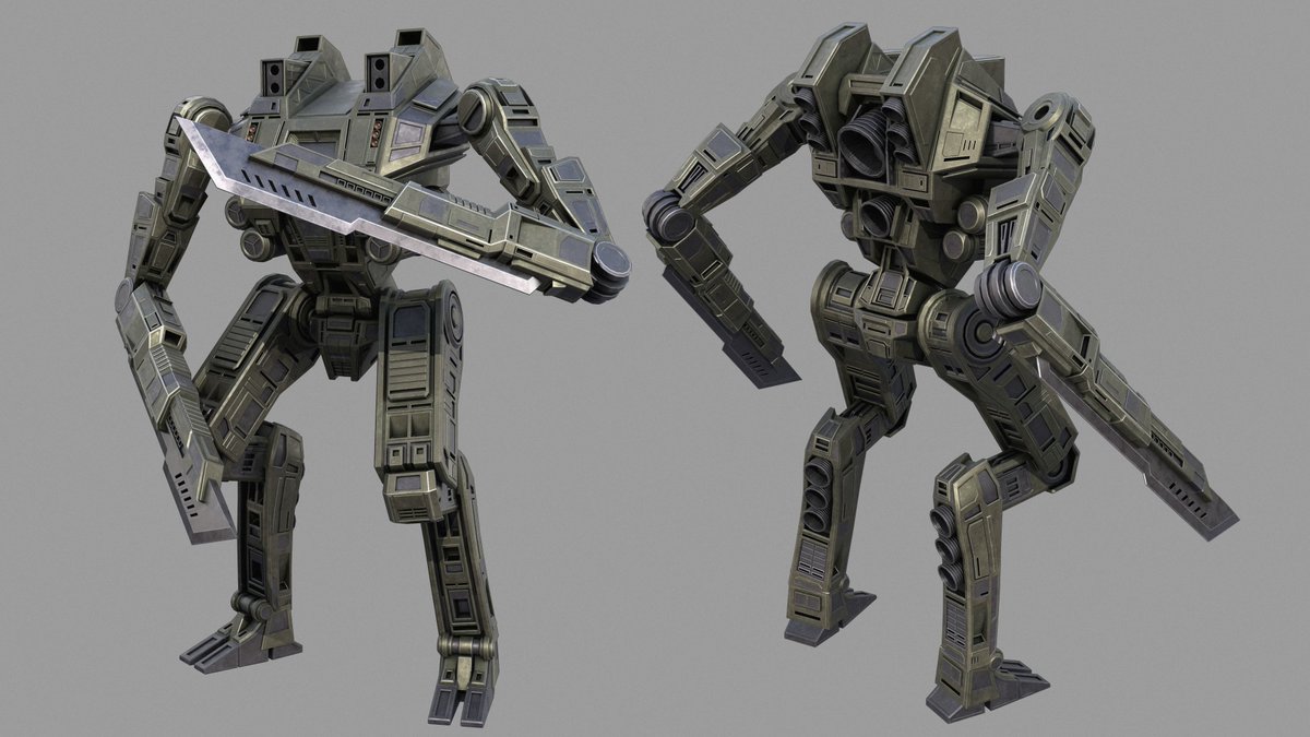 Check the detail in these 3D Game Ready NFT Mechs...This model is part of the Genesis Collection and is called the Pathfinder.