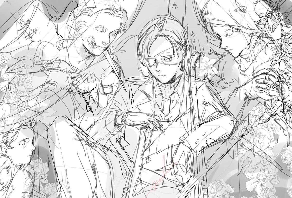 「ラフと完成 」|木野花ヒランコ(株式会社レッドハウス)のイラスト