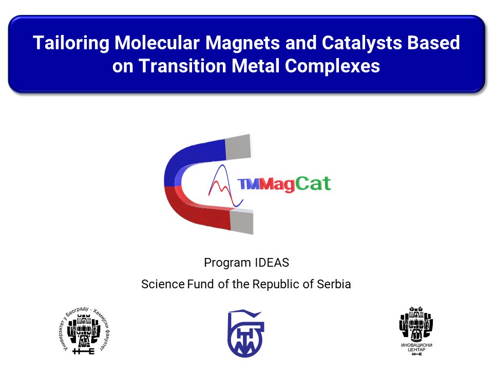 MatijaZlatar's tweet photo. Great news! Our project, #TMMagCat approved for 3-year funding by the @fondzanauku_rs Congratulations to all team members! @MajaGruden @HemijskiFak_UB #compchem #InorgChem #Catalysis #OpenScience https://t.co/9vn5iA1hB1