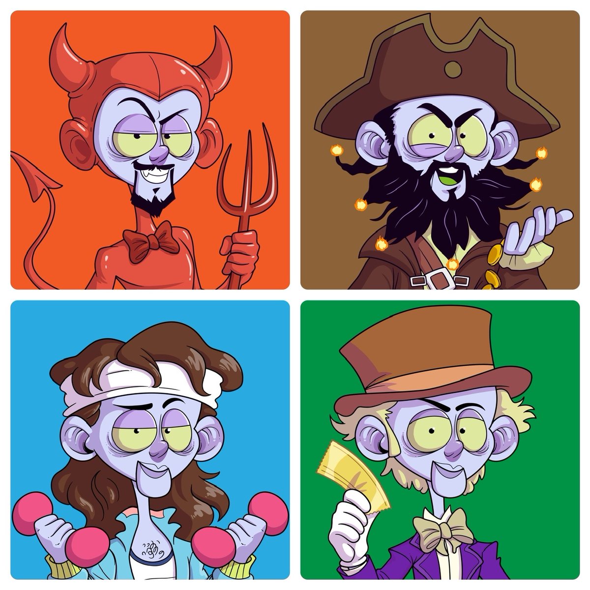 🥳ONE MORE SLEEP🎉
@deadpuppetnft is a collection of 7,000 randomly generated and unique Dead Puppet NFTs on the Ethereum blockchain. The collection boasts over 230 hand-crafted traits and a handful of insane 1-of-1's by an award-winning art studio
#charitynft #nft #giftideas