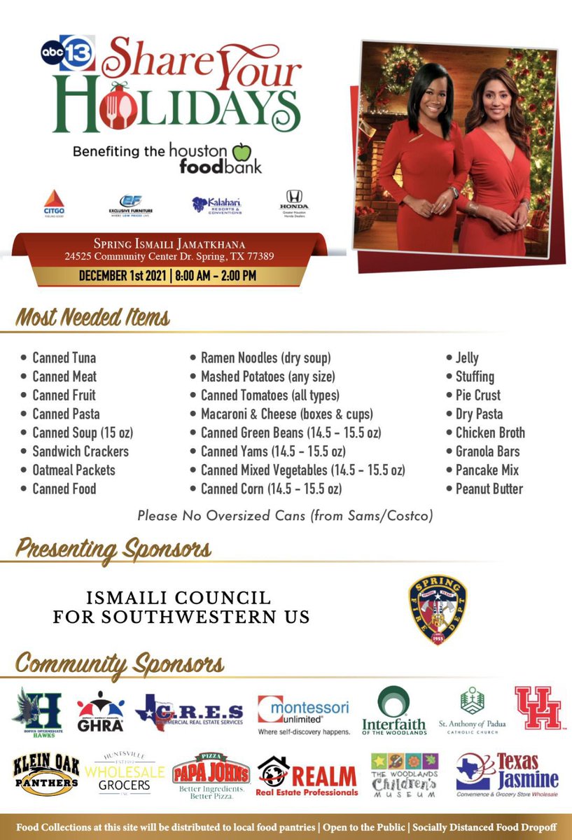 <a href="/oakcheer/">Klein Oak Cheer</a> is excited to be helping out at the <a href="/abc13houston/">ABC13 Houston</a> Share Your Holidays event in our Spring community tomorrow! Come see us 8-12noon with your donations!!! <a href="/KleinOak/">Klein Oak HS</a> <a href="/KleinISD/">Klein ISD</a>