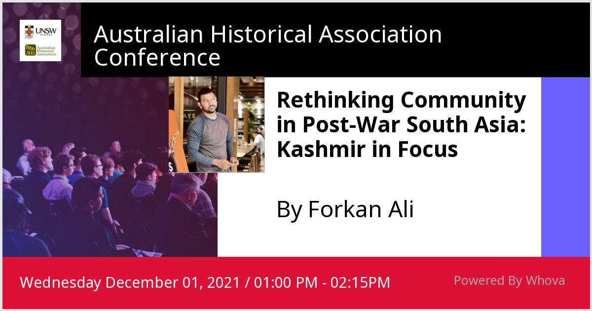 Forkan_forkan's tweet photo. I am speaking at Australian Historical Association Conference. Please check out my talk if you're attending the event! #AHAUNSW - via #Whova event app https://t.co/iux7K5BODl