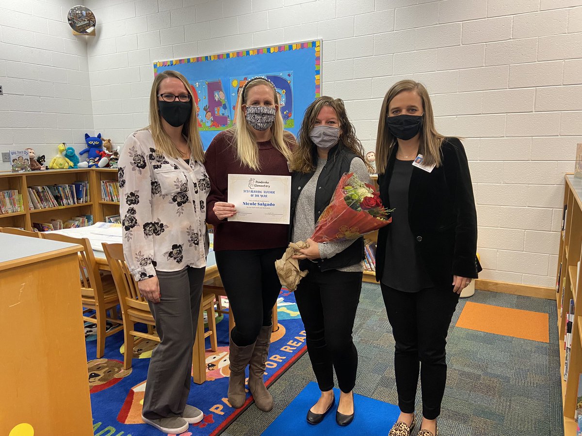 PES_Mustangs's tweet photo. Congratulations to our Reading Teacher of the Year @Nnsalgado! We are so lucky to have you at Pembroke! Thank you for all you do for our kiddos! #pembrokepride #readingtoy @krsimp22 @Mrs_StephLopez @krsimp22 https://t.co/bqWl4F4Ips