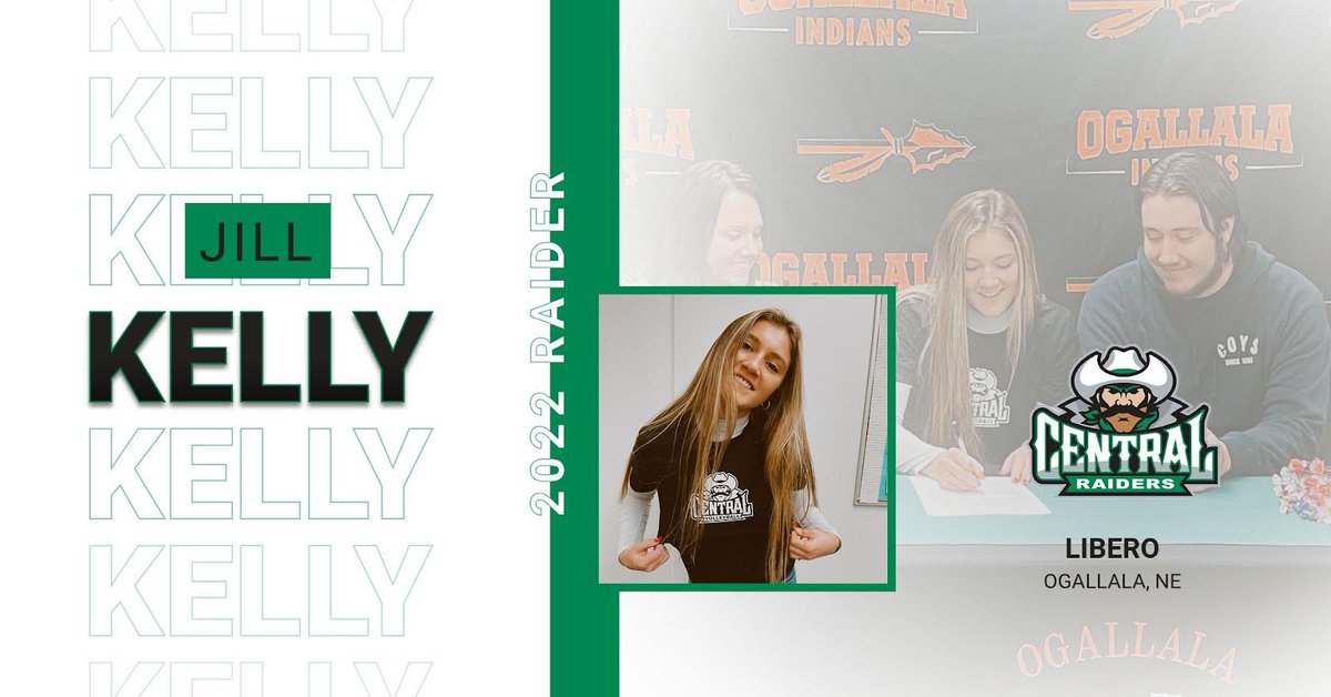 Exciting day for Raider volleyball! Jill Kelly of <a href="/OGIndians/">Ogallala Public Schools</a> signed on to be a Raider.  Welcome to the Raider Family, Jill! #yeahC #goraiders
