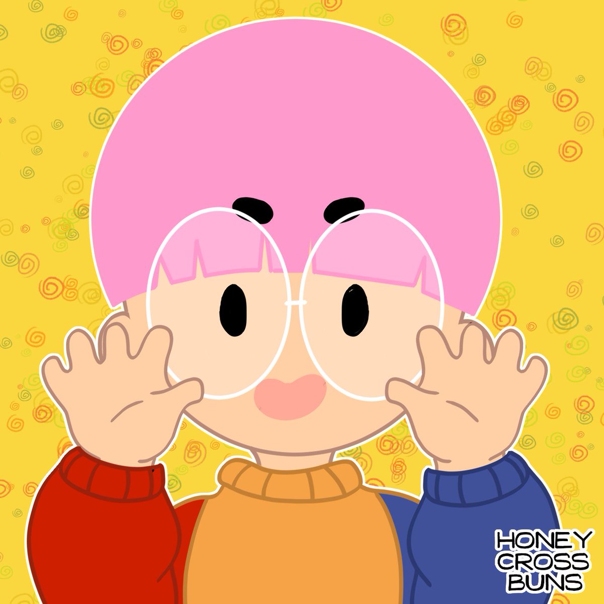 honeycrossbuns's tweet photo. my acnh resident rep in my 123456789th drawing style lmao. do not repost. #art #ACNH #kidcore #residentrep #momocreations https://t.co/RR1T1AXIst