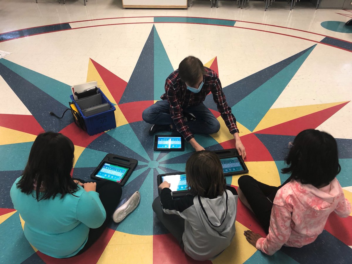 We are lucky to have Mr Stouffer @FDRooseveltPS on his teaching placement. Providing small group instruction to support students learning in music.