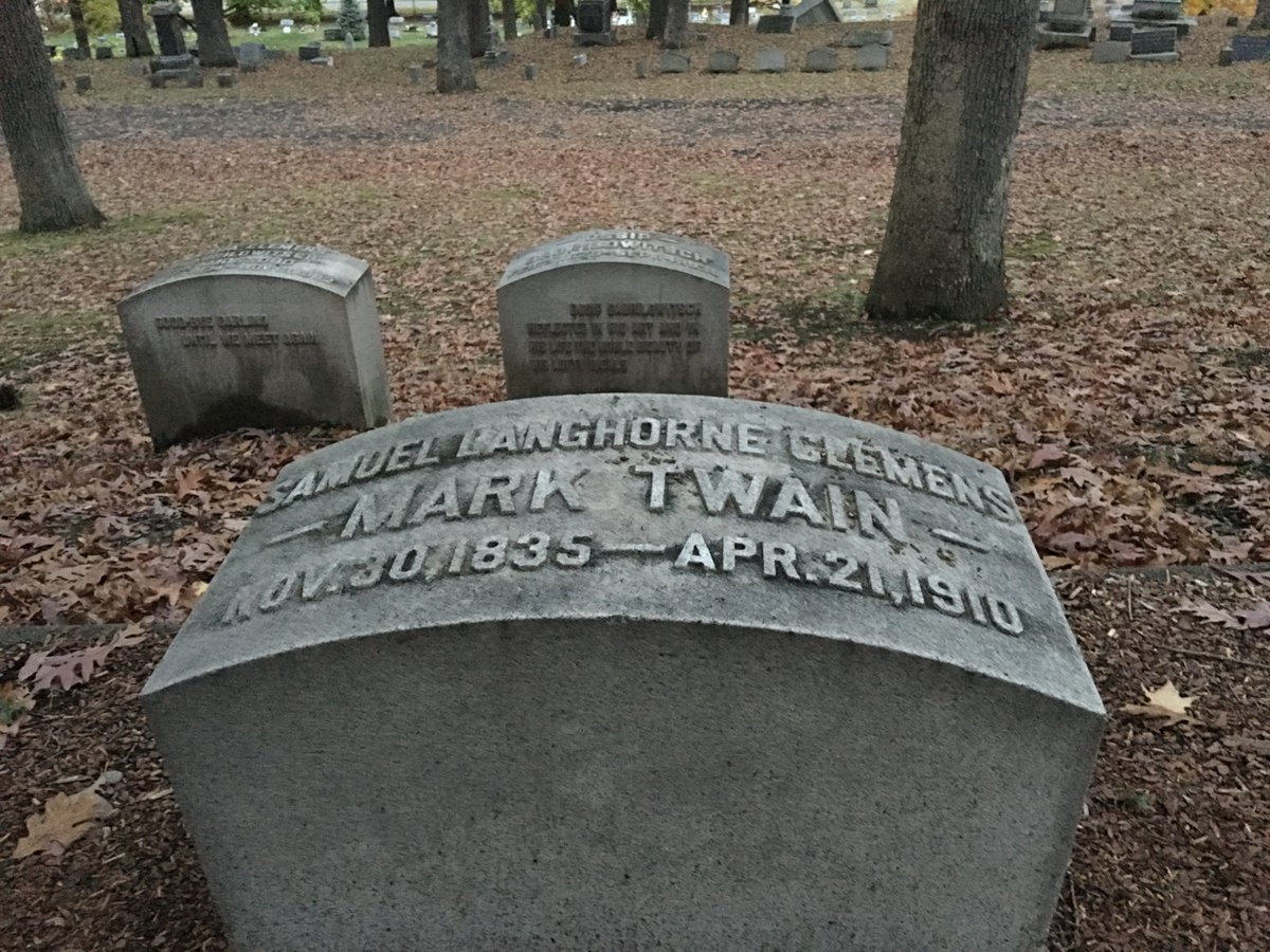KyleTspi's tweet photo. To the great and powerful Samuel Langhorne Clemens (Mark Twain) on the date of his birth in 1835

As part of my apprenticeship, I'm on location representing @ParanormalTspi in Elmira NY #Woodlawn #cemetery and there is so much paranormal activity here today https://t.co/yvnIyhaiay