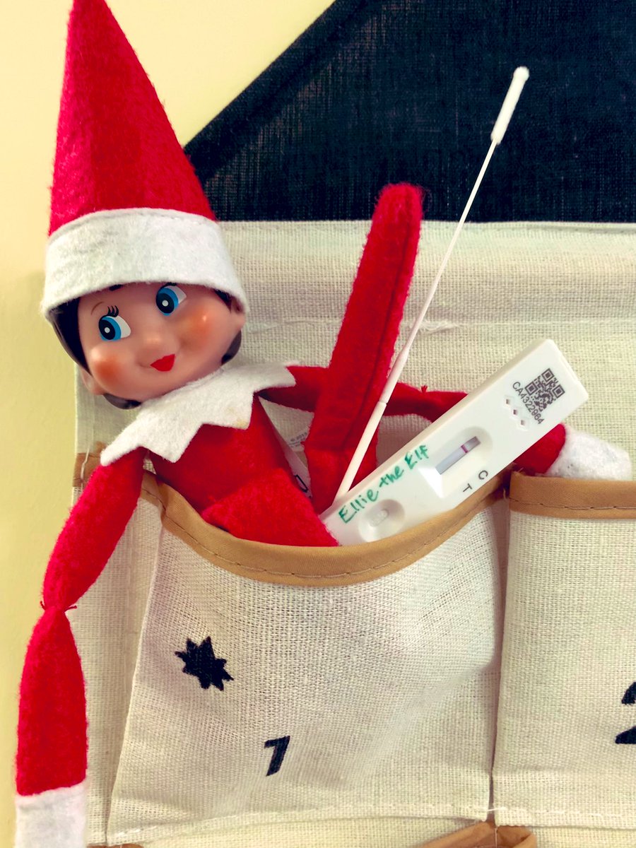 Ellie the Elf is back!!! 

She’s been double vaccinated and has been regularly testing herself with lateral flow tests!! 

Ellie’s ready to get up to some mischief within the Radiology department this year!! #EllietheElf  #TeamNightshift #UHHChristmas #Hairmyresandproud