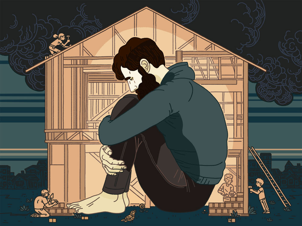 An illustration for Skeleton Park Press about Homebase Housing - a non-profit that provides transitional and supportive housing to end the cycle of homelessness.

Thanks again to Vince Perez <a href="/everlovin/">desire thomas</a> for being a fantastic art director to work with!