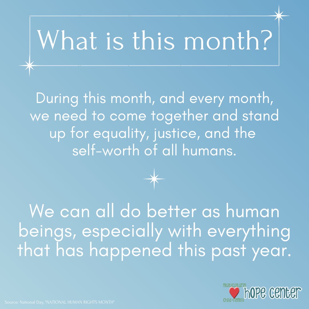 mcfhc253's tweet photo. This month is National Human Rights Day, we need to practice being better humans today! #Tacoma #nationalhumanrightsmonth https://t.co/e85FTW1Vn8